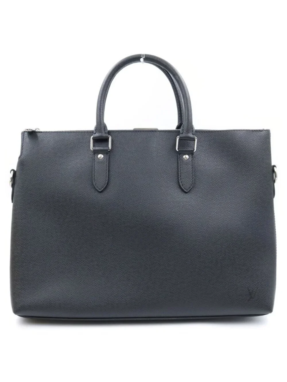 Louis Vuitton Taiga Anton Briefcase Leather Business Handbag Black